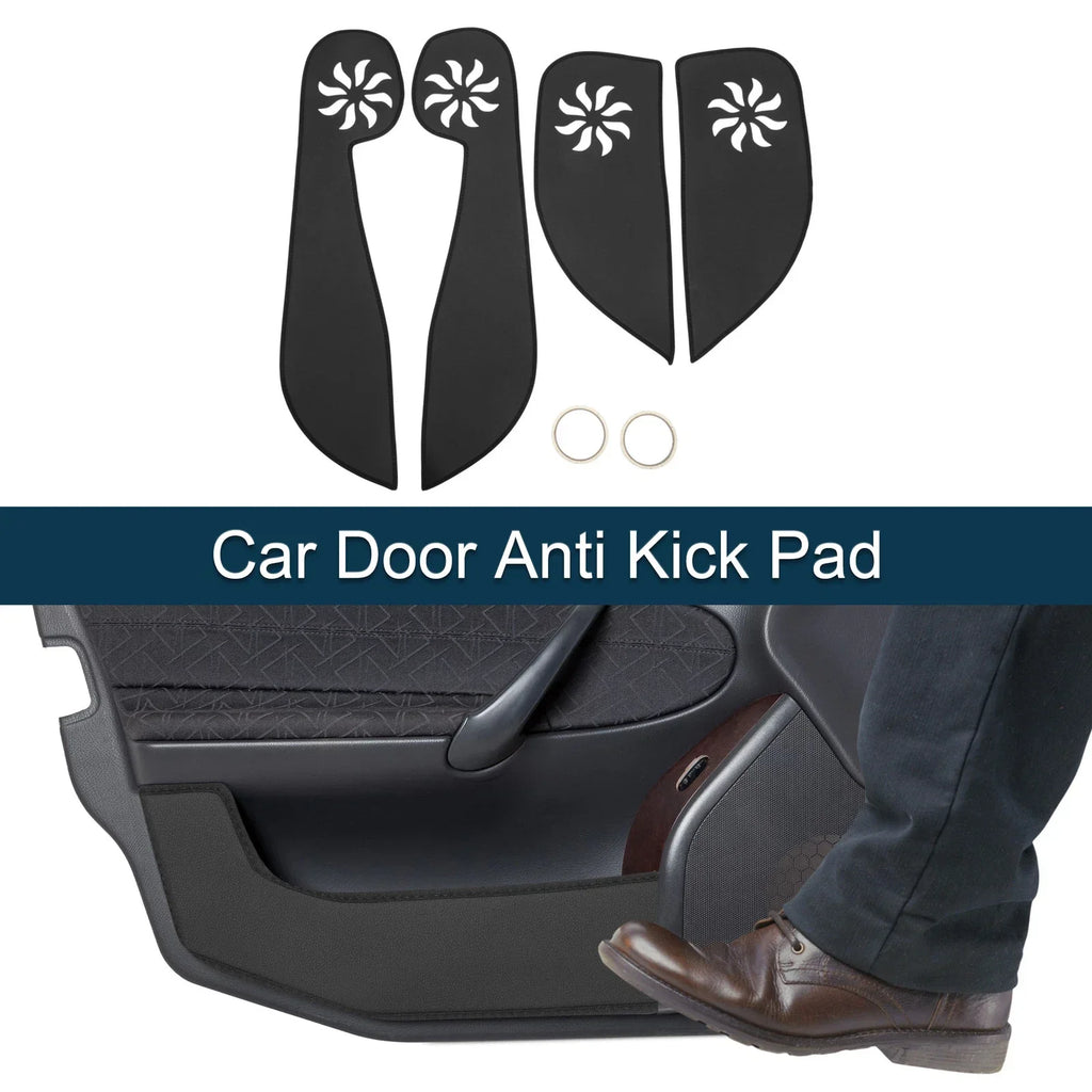 Car Door Anti Kick Pad Sticker Protector for Honda Fit (2000-2008) Black 1 Set