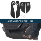 Car Door Anti Kick Pad Sticker Protector for Honda Fit (2000-2008) Black 1 Set