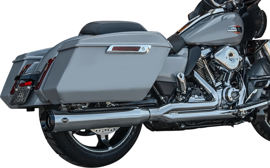 S&S Cycle 2-into-1 GNX Exhaust System for Touring (Race Only, Chrome) 550-1168