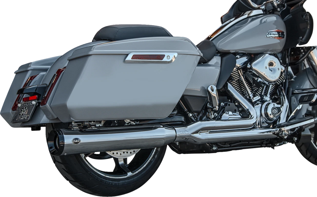 S&S Cycle 2-into-1 GNX Exhaust System for Touring (Race Only, Chrome) 550-1168