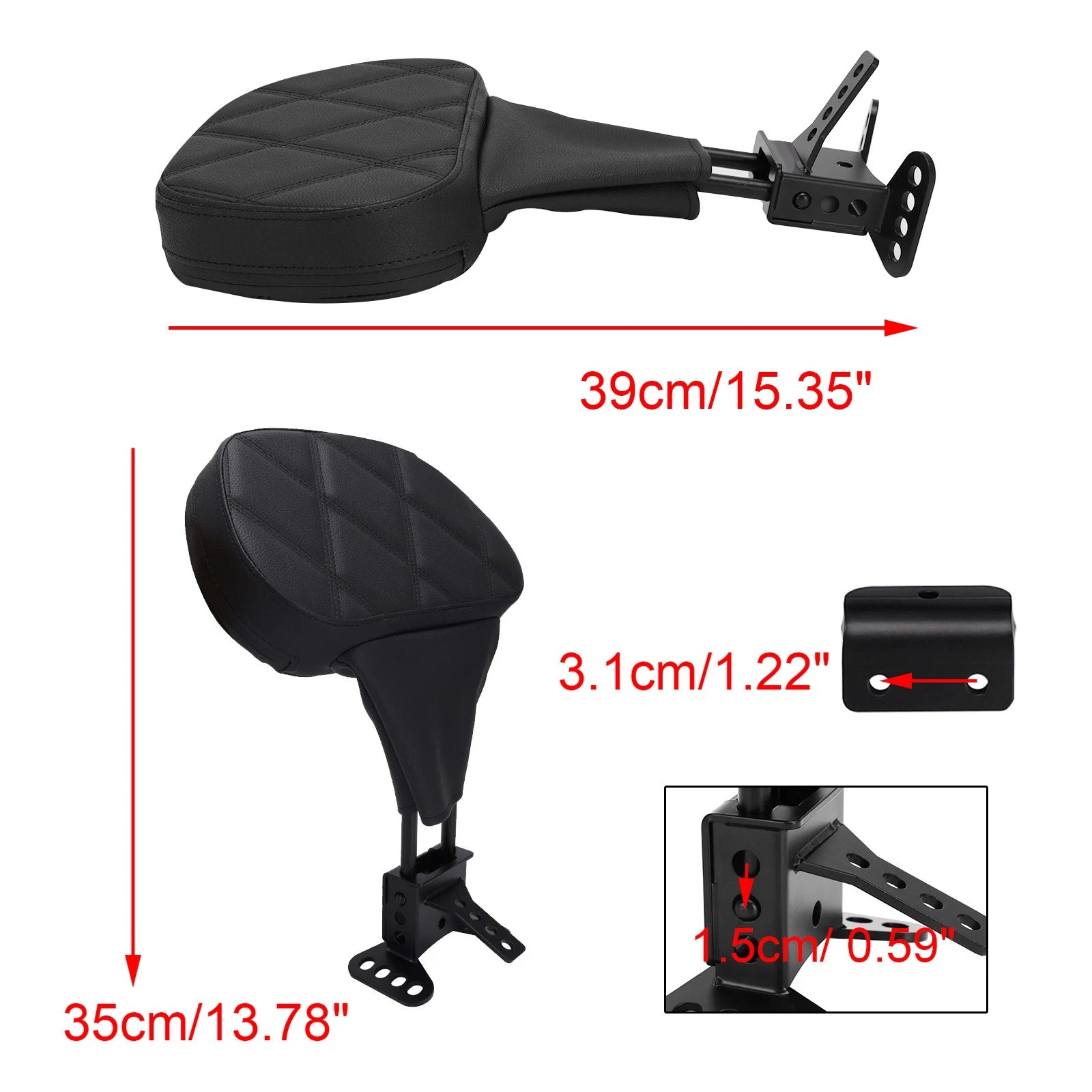 Driver Backrest Pad for Harley Street Electra Road Glide Road King Tri Glide (2009–2025)