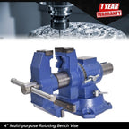 Set of 4 Heavy Duty Multi-Jaw Vises 360-Degree Rotation