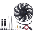 9" Electric Curved Radiator Cooling Fan Universal 700CFM with Thermostat