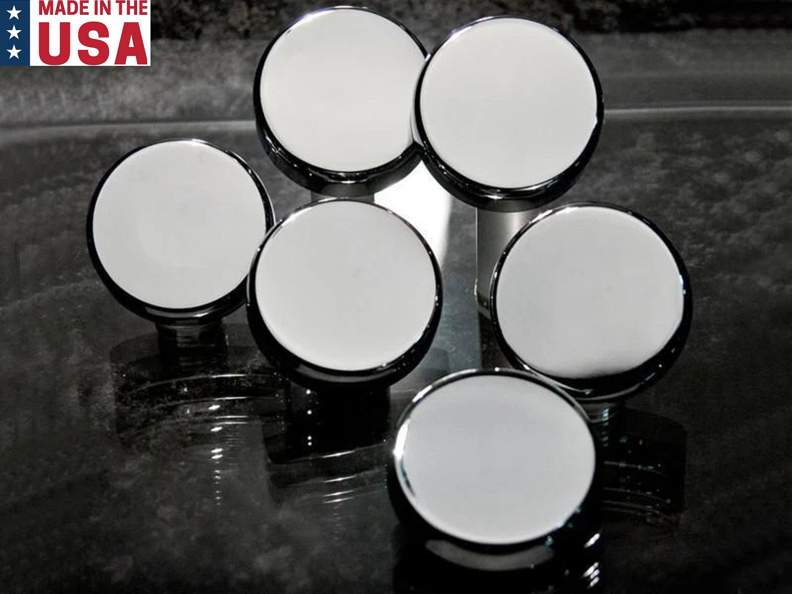 Chrome Fluid Cap Cover Set for 2014–2019 Manual Chevy C7 Corvette
