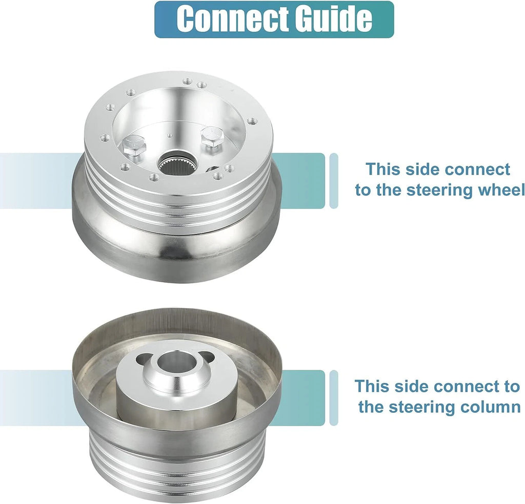Polished Steering Wheel Hub Adapter for Flaming River/Ididit (A01-56P)