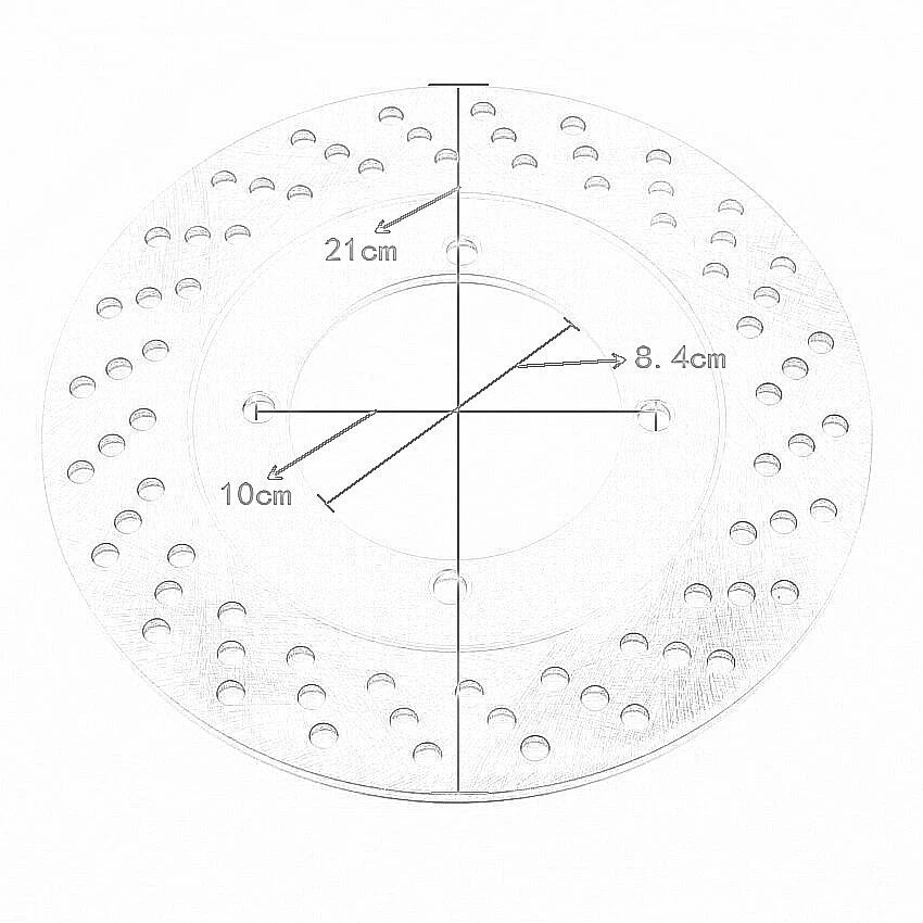 Rear Brake Disc for Suzuki GSXR250 (CK) GSXR400 (RL/RM/RN/RP/RS) RG125 (FUN/FUP/FUR)