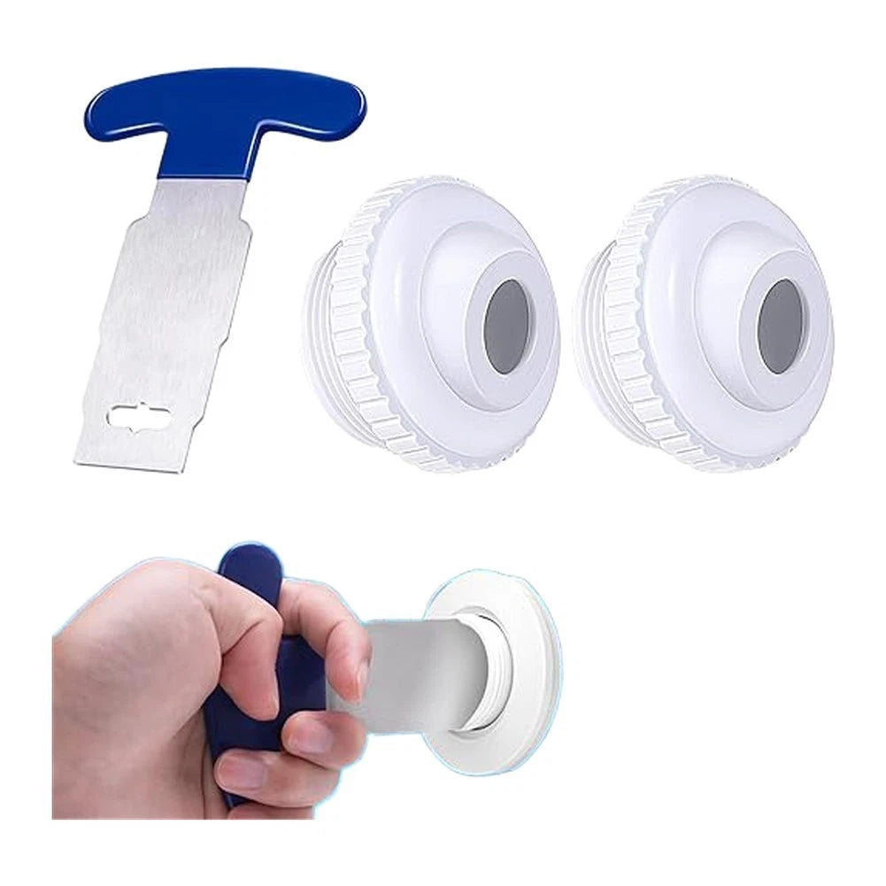 3X Stainless Steel Pool Build Removal Tool with 3/4 Inch Return Nozzles