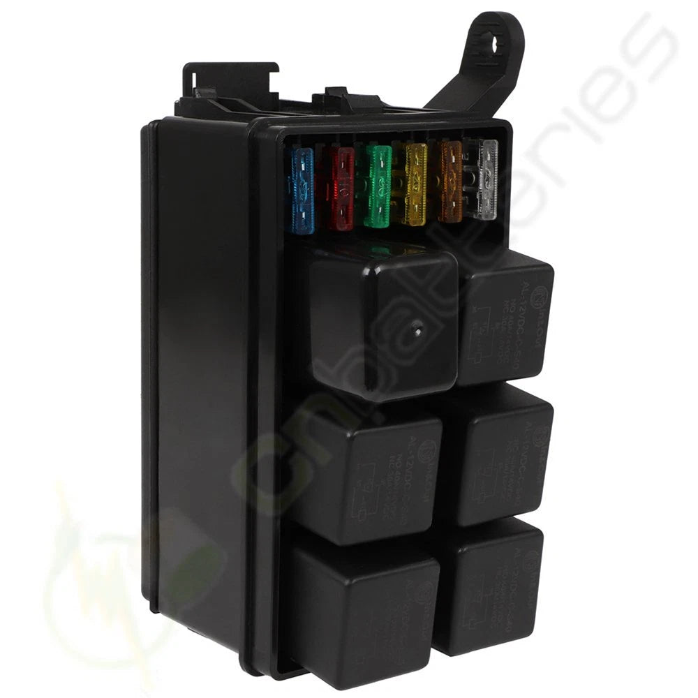 6 Way Relay Box Fuse Block Holder for Universal Car Boat (12V)
