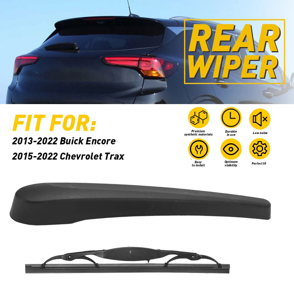 Rear Windshield Wiper Arm & Blade for Buick Encore (2013–2020) & Chevy Trax (2015–2020)