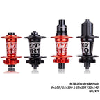 Disc Brake Hubs Set of 2 for MTB Bike (32 Holes, AL6082, 4 Sealed Bearings)