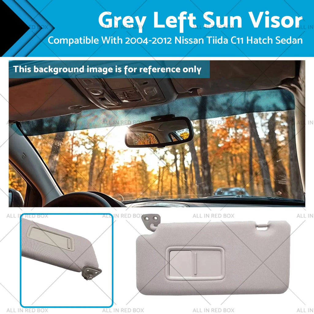 Sun Visor Left Grey for Nissan Tiida C11 (2004–2012)