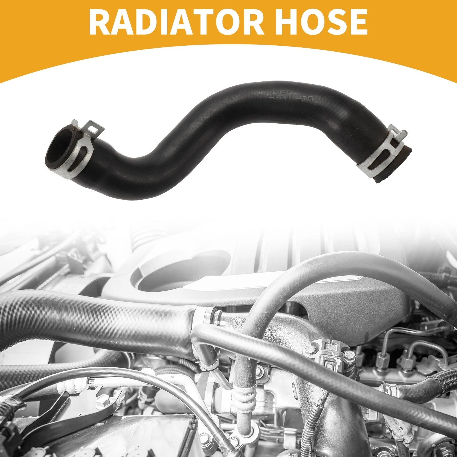 Radiator Hose for Ford Focus III Saloon (2014–2020) No.F1F18286DF Rubber