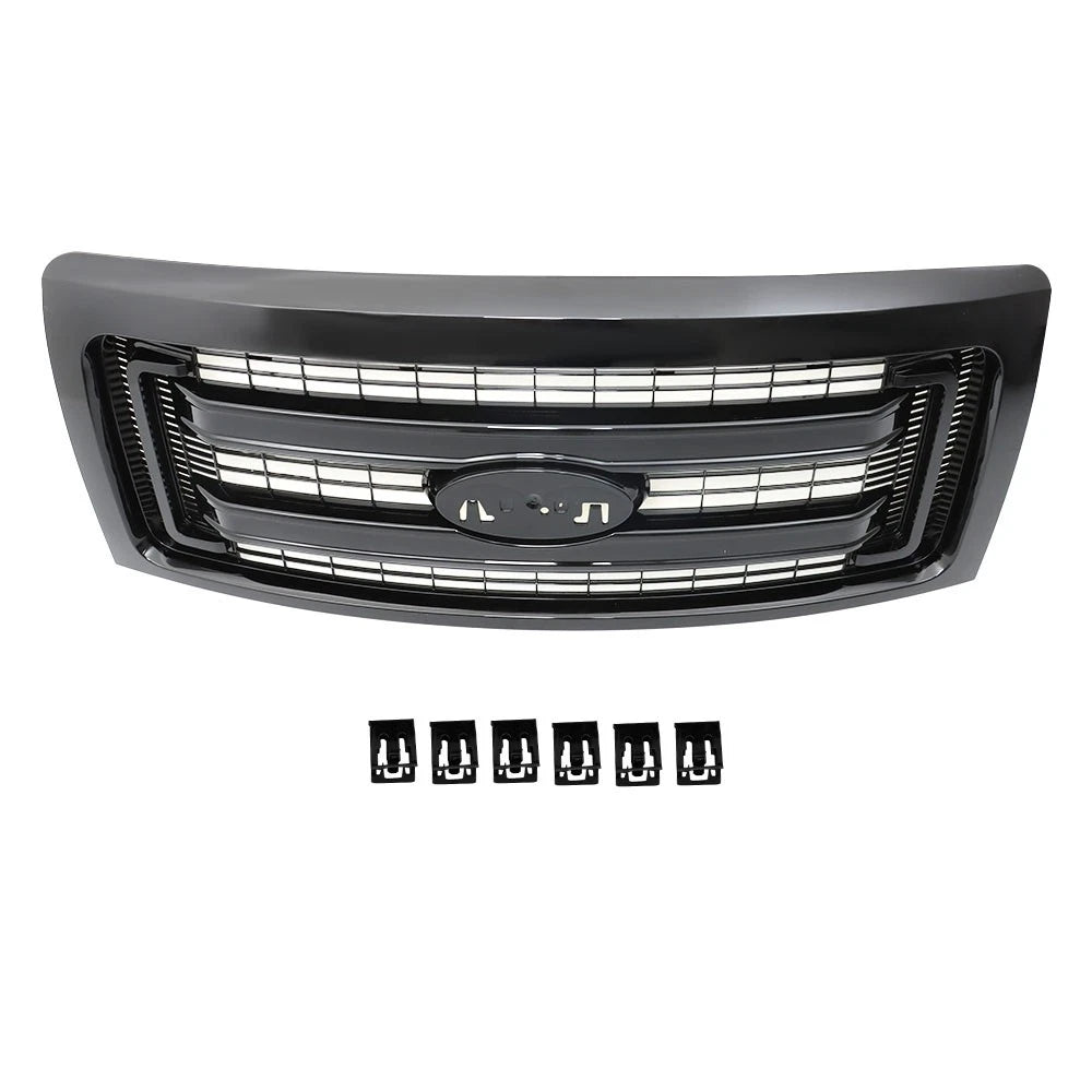 Front Bumper Upper Grille for Ford F-150 (2009â2014) Gloss Black