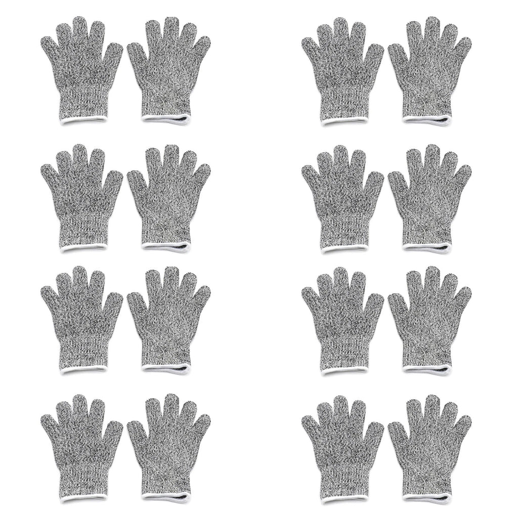 Cut Resistant Gloves for Kids (8-12 Years) Level 5 Protection - Set of 8