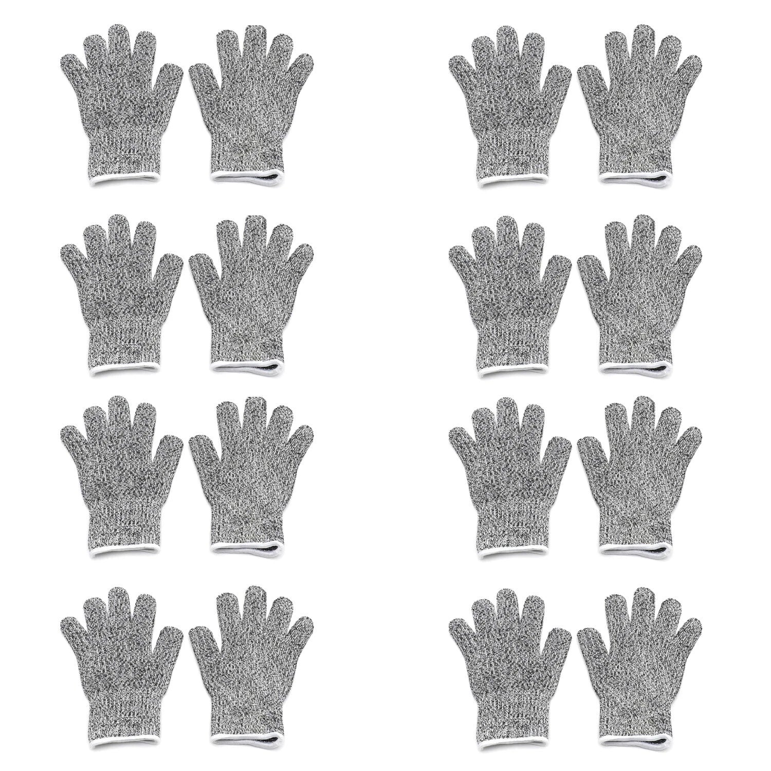 Cut Resistant Gloves for Kids (8-12 Years) Level 5 Protection - Set of 8