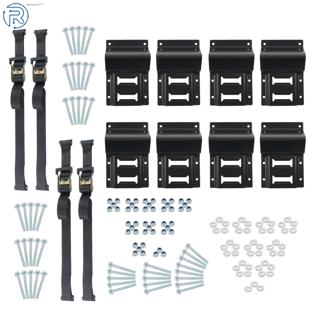 2 Pack E Track System for Trucks Vans (9' Ratchet Strap)