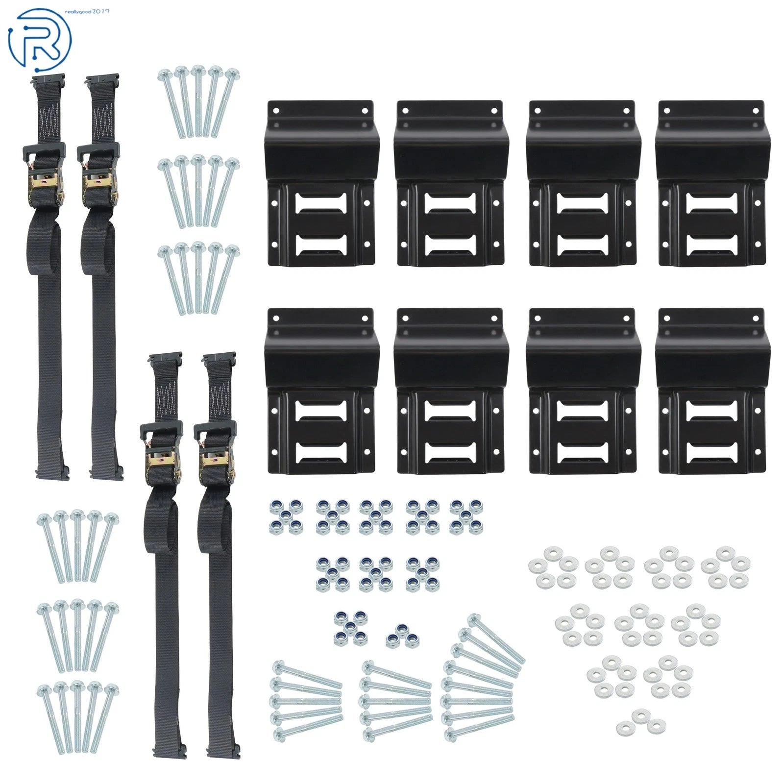 2 Pack E Track System for Trucks Vans (9' Ratchet Strap)
