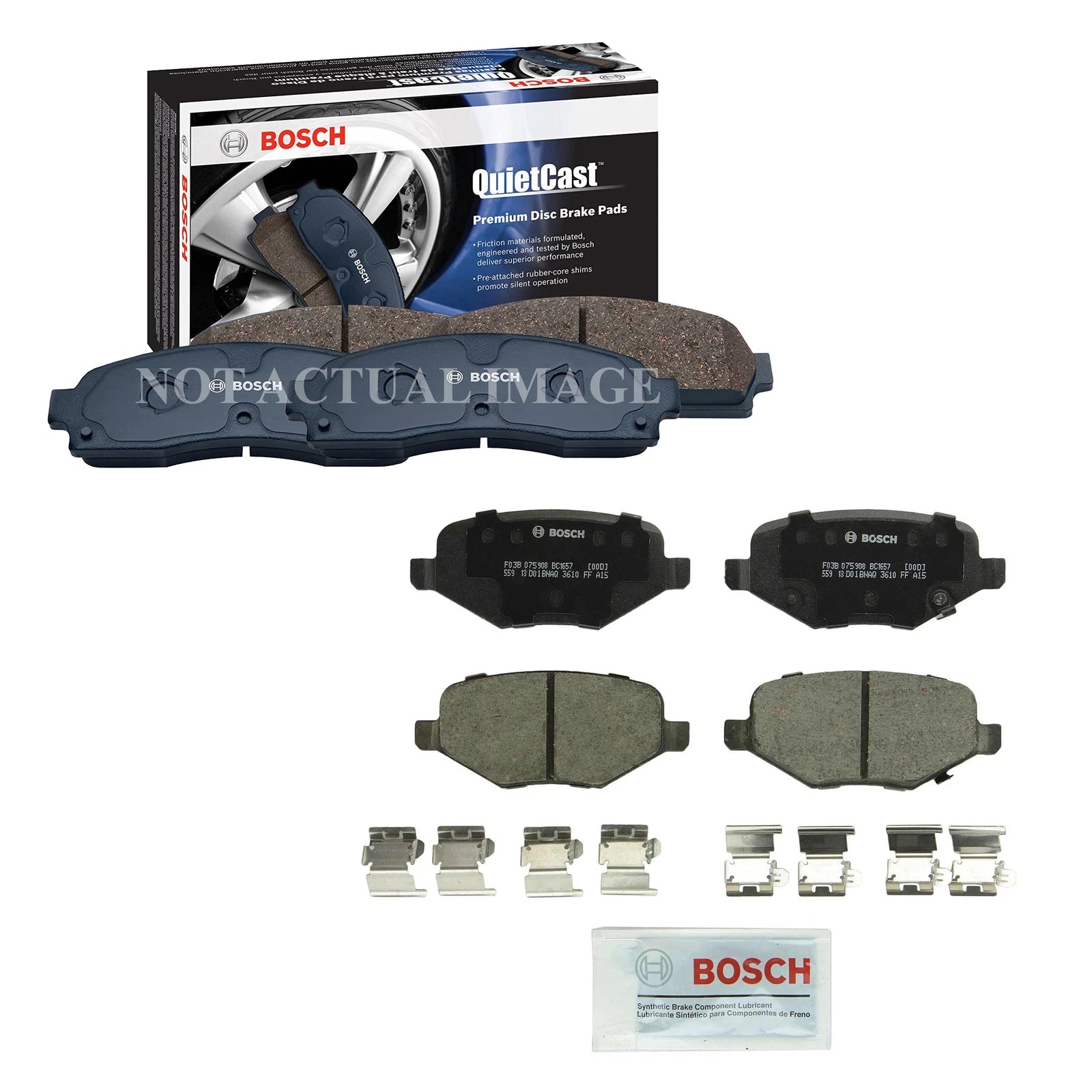 Bosch QuietCast Brake Pads Kit for Chrysler Dodge Ram (2010–2023)