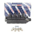 Ignition Coil & 4 Platinum Spark Plugs Kit for BMW E36 318ti (1996–1999)