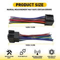 2Pcs ISO Wire Harness 16 Pin for Peterbilt Freightliner Semi Truck