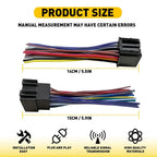 2Pcs ISO Wire Harness 16 Pin for Peterbilt Freightliner Semi Truck