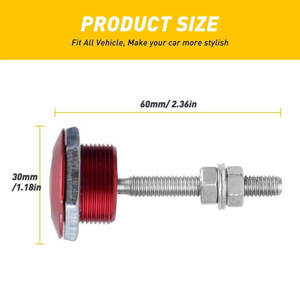 Hood Pins Quick Release Lock Latch Bumper for Universal Vehicles (1.25")