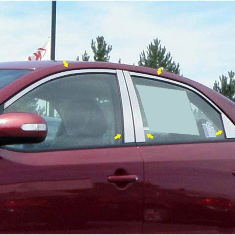 Luxury FX Chrome Window Package with Pillar Posts for 2010-2013 Kia Forte