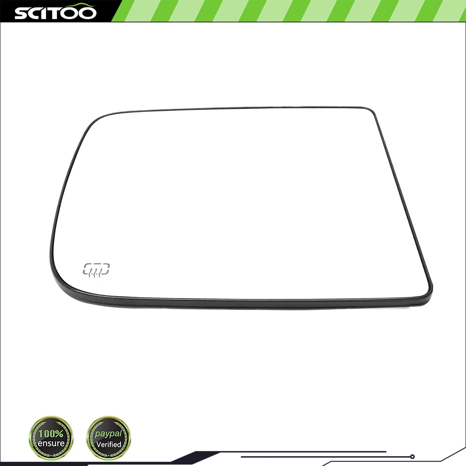 Heated Passenger Side View Mirror Glass w/Plate for Dodge Ram 1500 (2010–2019)