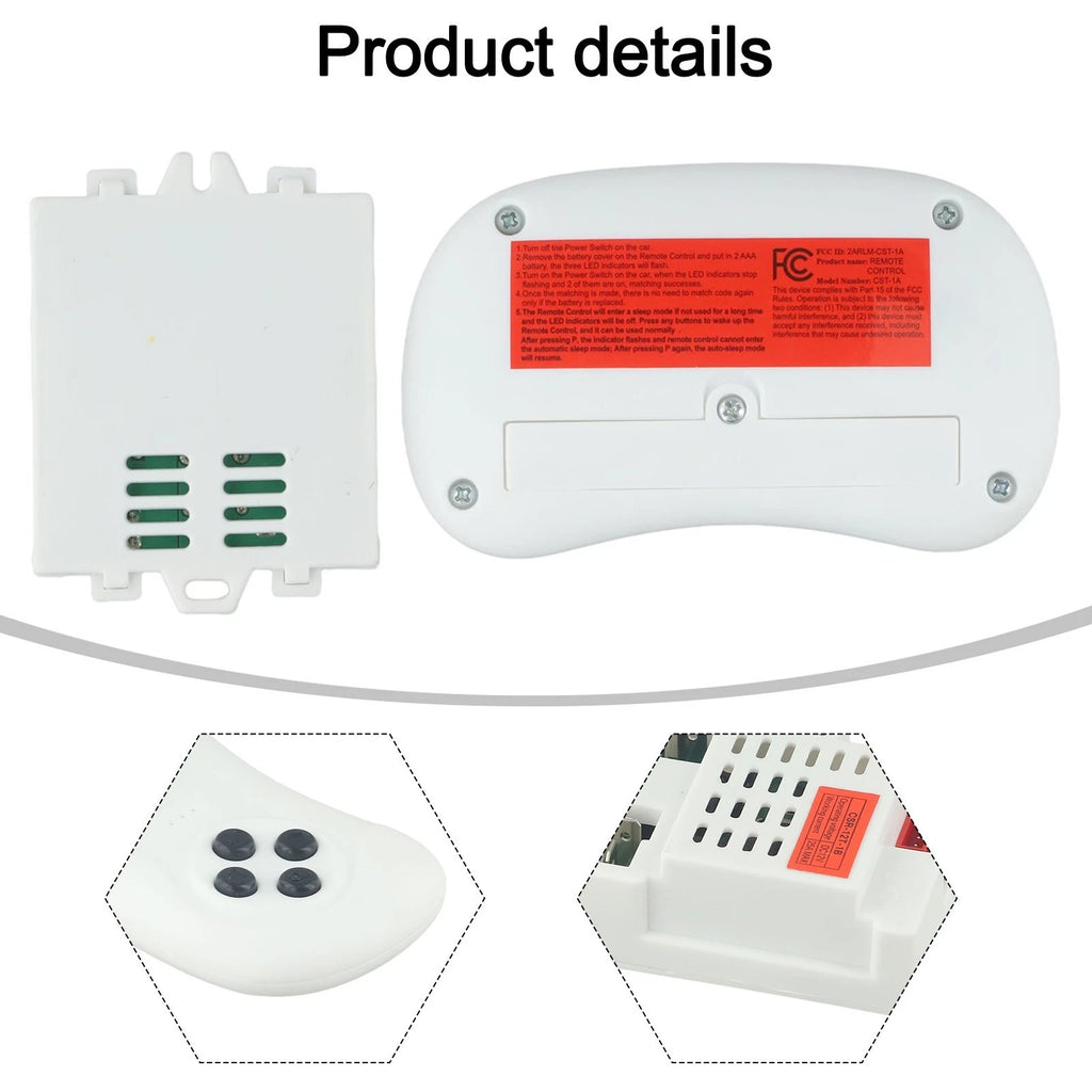 2X 4G Remote Control and Receiver for CSR12T1B Electric Ride On Car