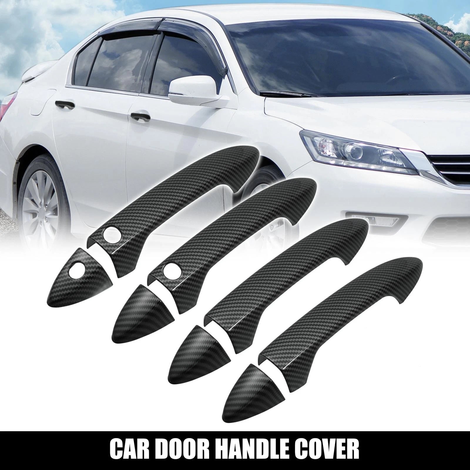 Set of 4 Car Door Handle Cover Trims for Honda Accord Pilot (2018–2023)