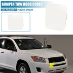 1 Pair Front Tow Hook Cap for Toyota RAV4 (2009–2012) 53285-0R020 53286-0R020 White
