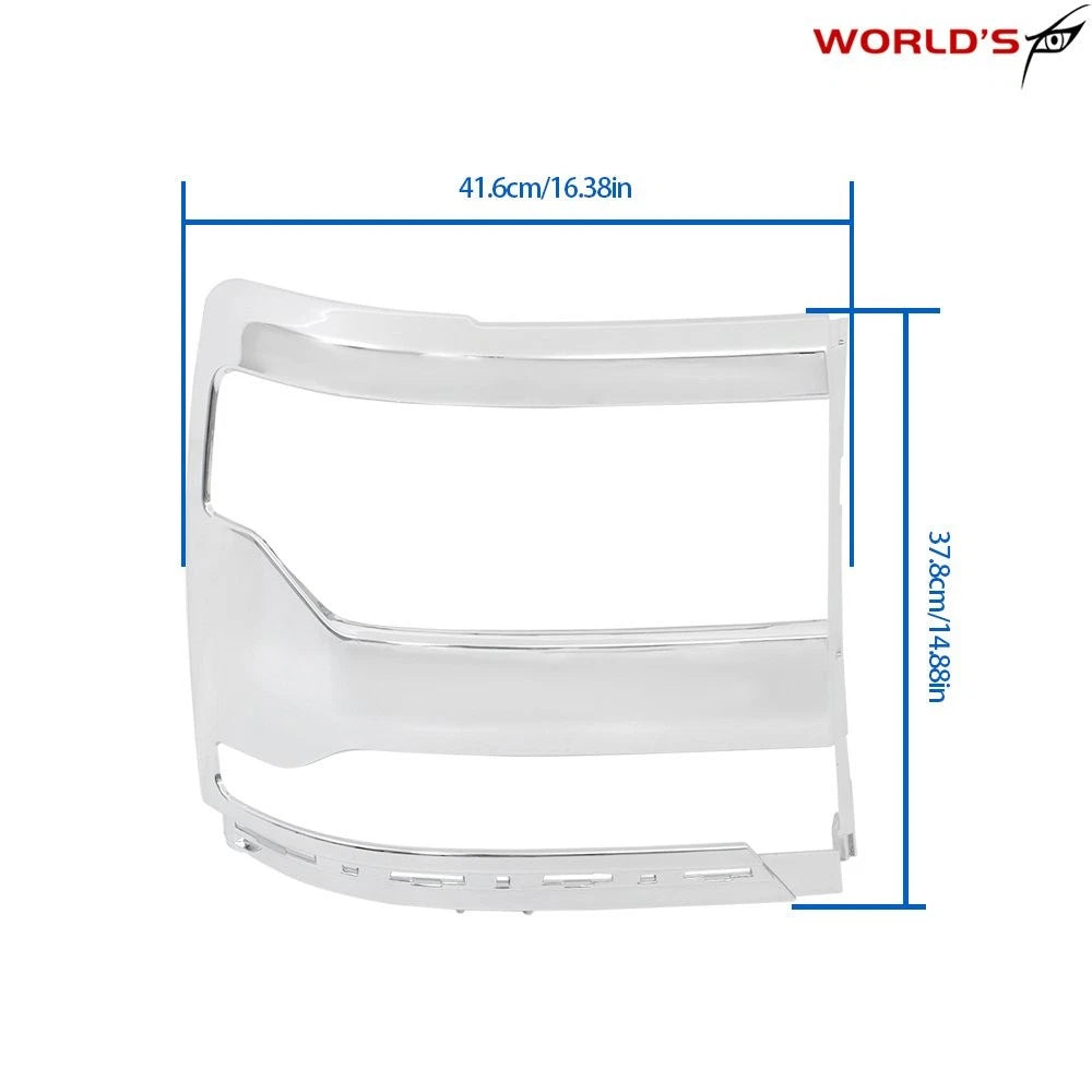 Chrome Trim Headlight Bezel Cover for Chevy Silverado 1500 (2016–2018)