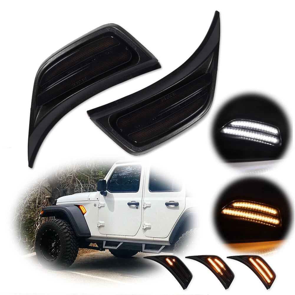 Switchback LED Side Marker Lights for Jeep Wrangler JL (2018–Present)