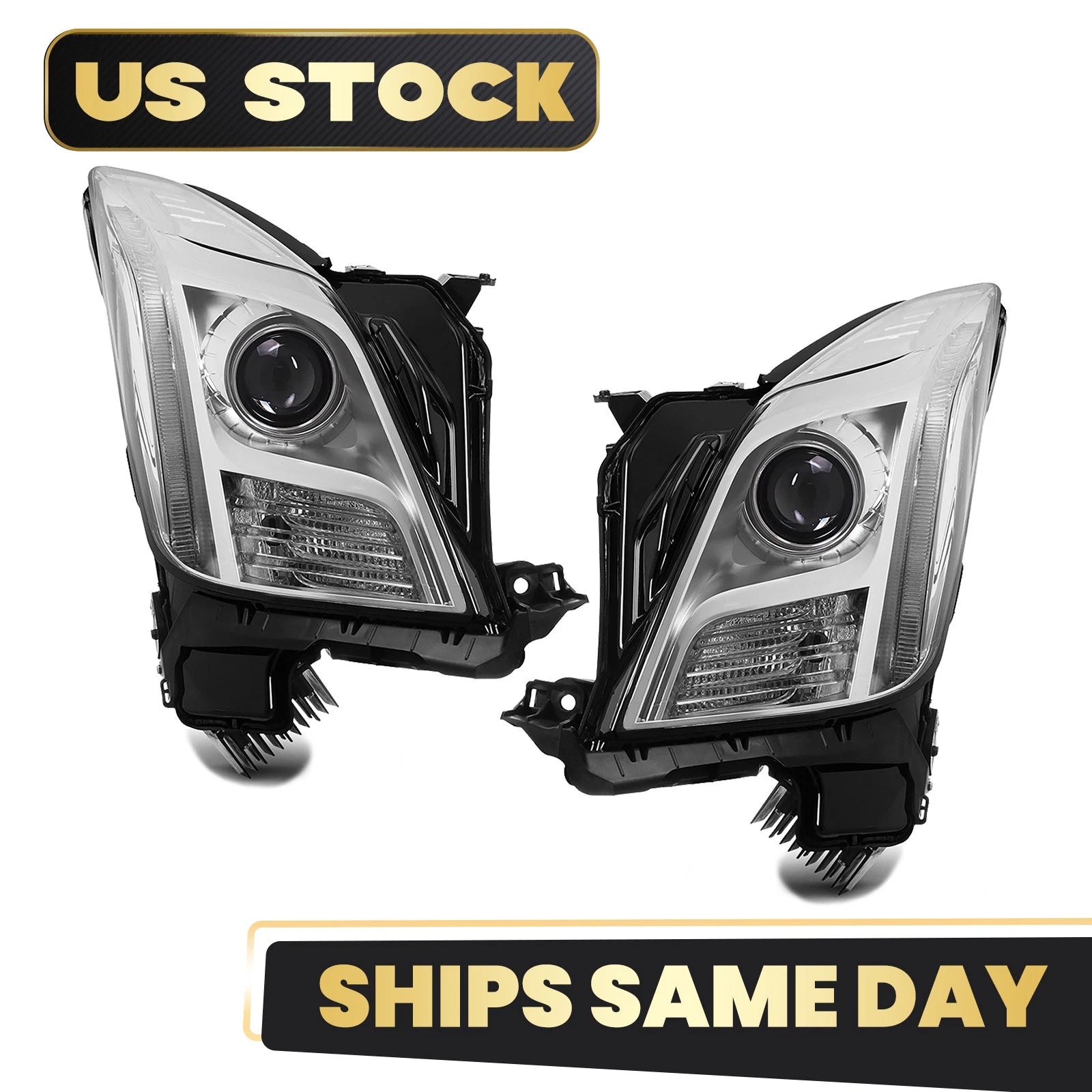 HID/Xenon Headlight Pair w/ LED DRL for Cadillac XTS (2013–2017)