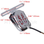 12V Flame Brake Tail Light Metal Bracket for Harley Cruiser Chopper KTM