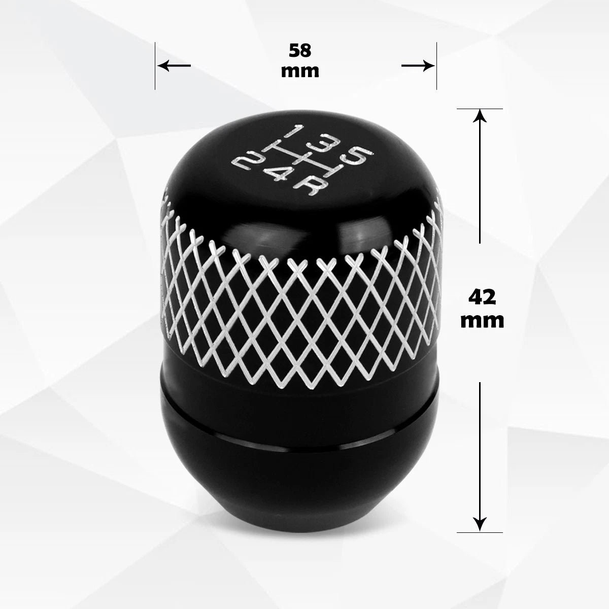 5-Speed Aluminum Shift Knob for Universal JDM Type-R (42mm)