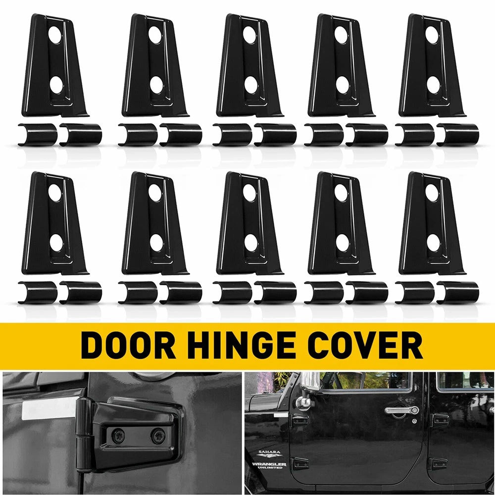 10pc Hood Hinge Set for Jeep Wrangler JK Unlimited (2007-2018)