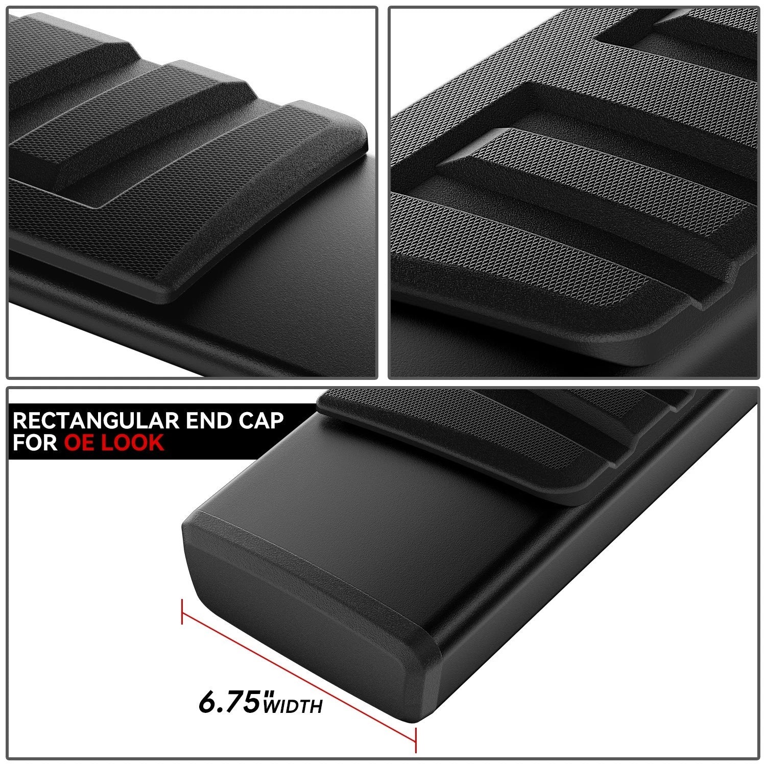 Set of 2 Black Flat Side Step Bars for Ram 1500 (2019–2024)
