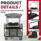 Rear Flip Seat Kit for EZGO TXT Golf Cart (Year Range Not Specified)