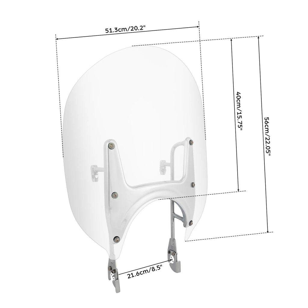 22" Clear Windshield for BMW R18 Classic (2021–2025)