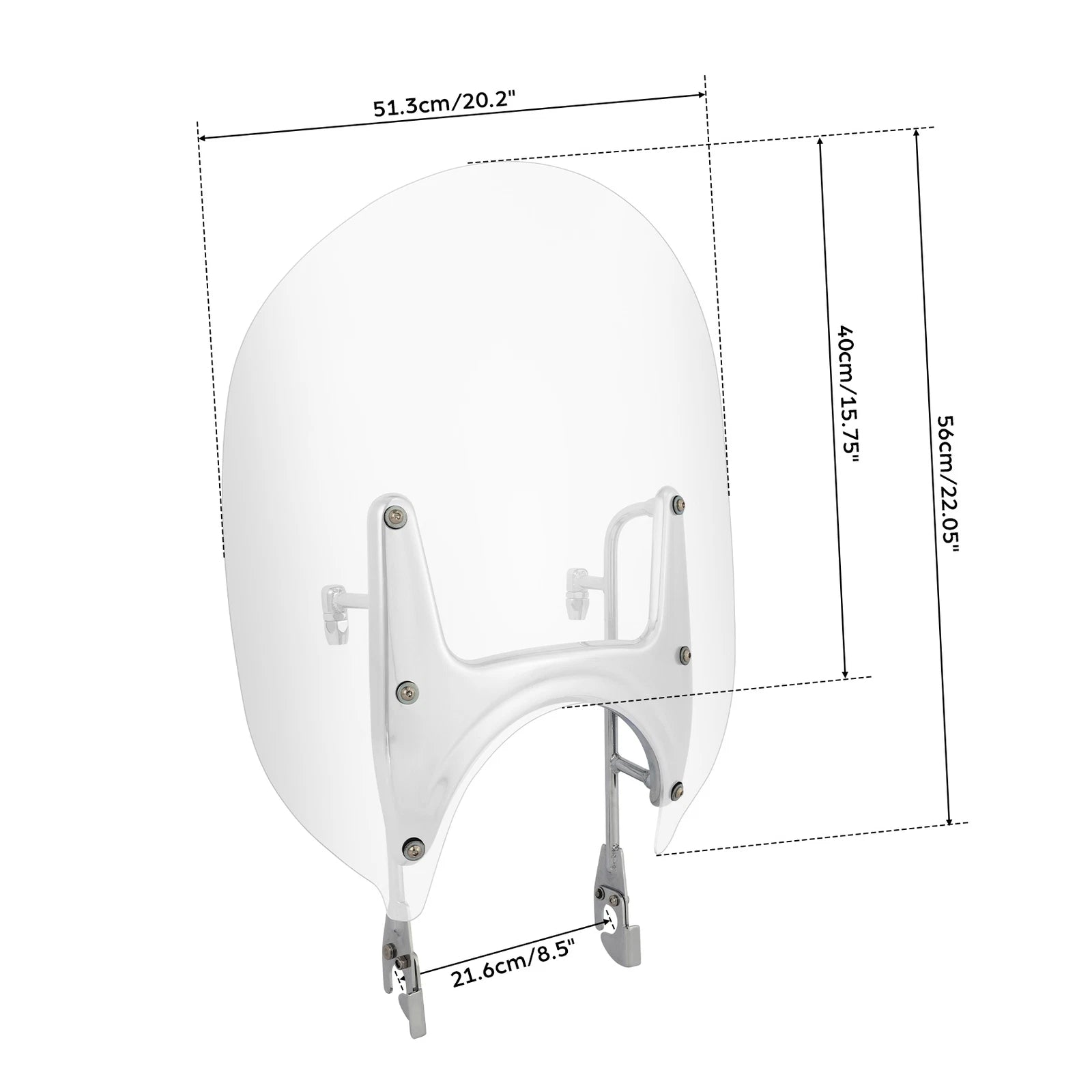 22" Clear Windshield for BMW R18 Classic (2021–2025)