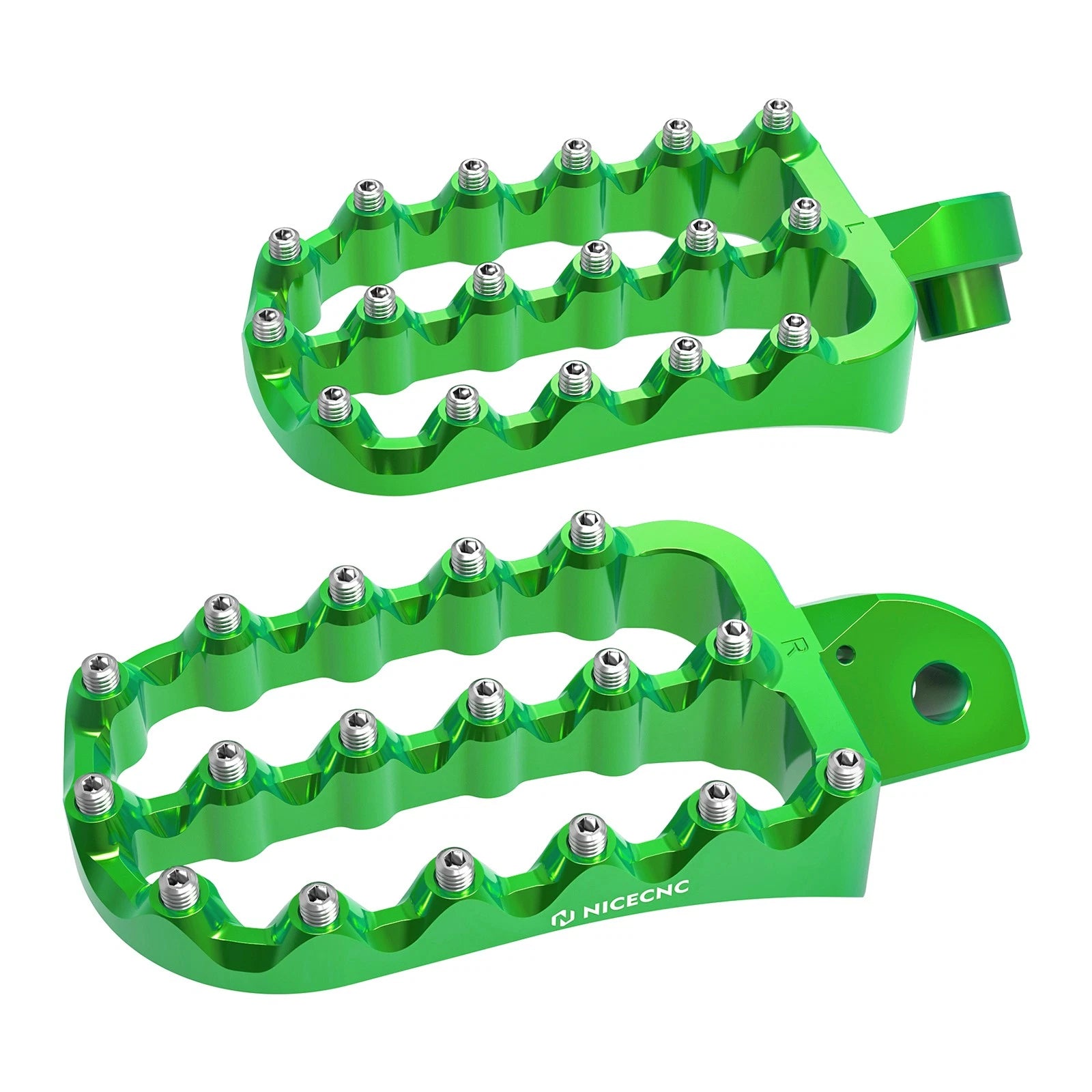 Set of 2 Aluminum Foot Pegs for Kawasaki KLR650 (1987–2024)
