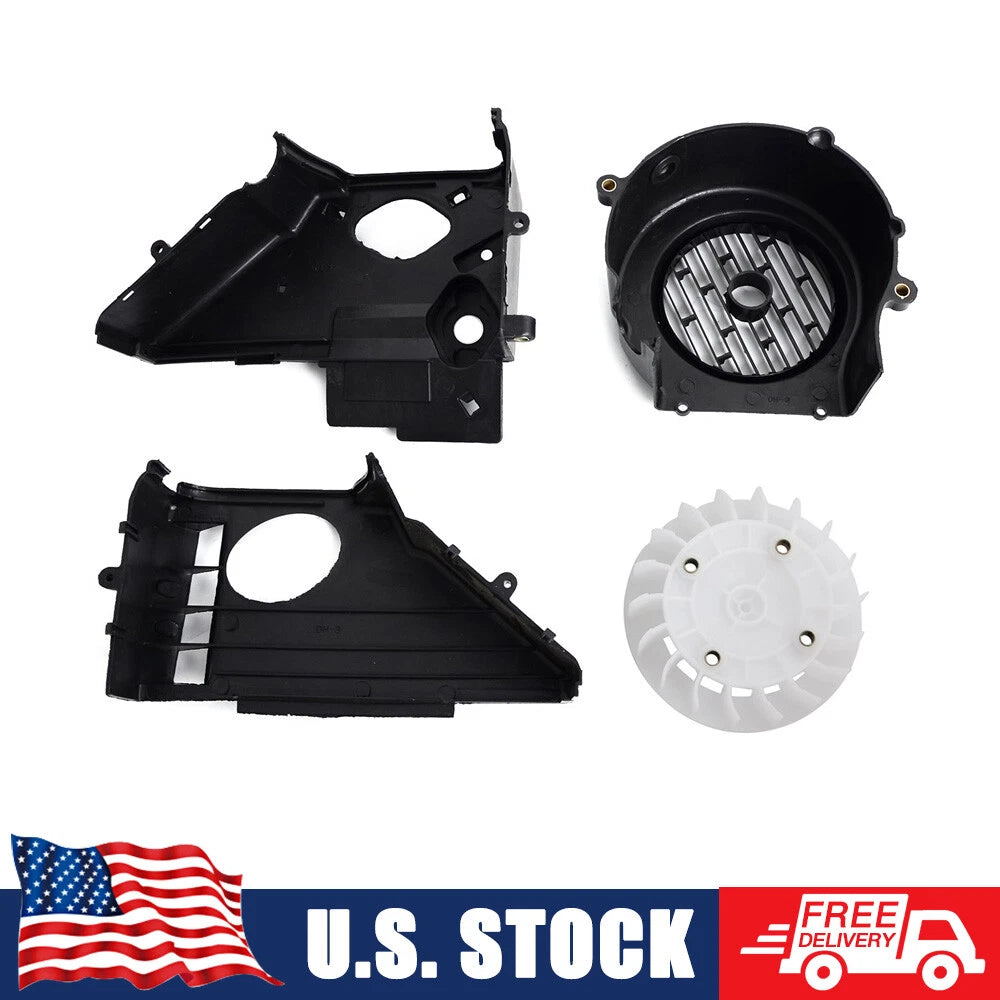 Air Cooling Shroud Assembly with Fan for GY6 150cc ATV Go Kart Scooter