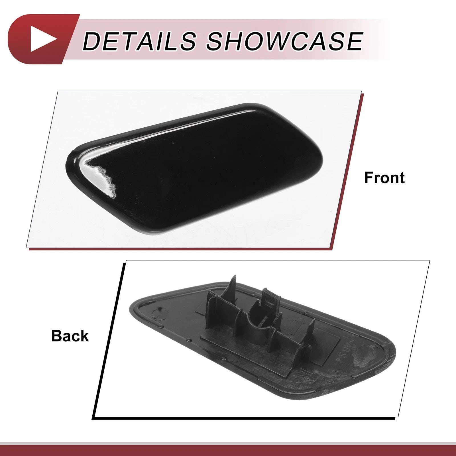 Front Right Washer Nozzle Cover Cap for Subaru XV Crosstrek (2018–2020) Black