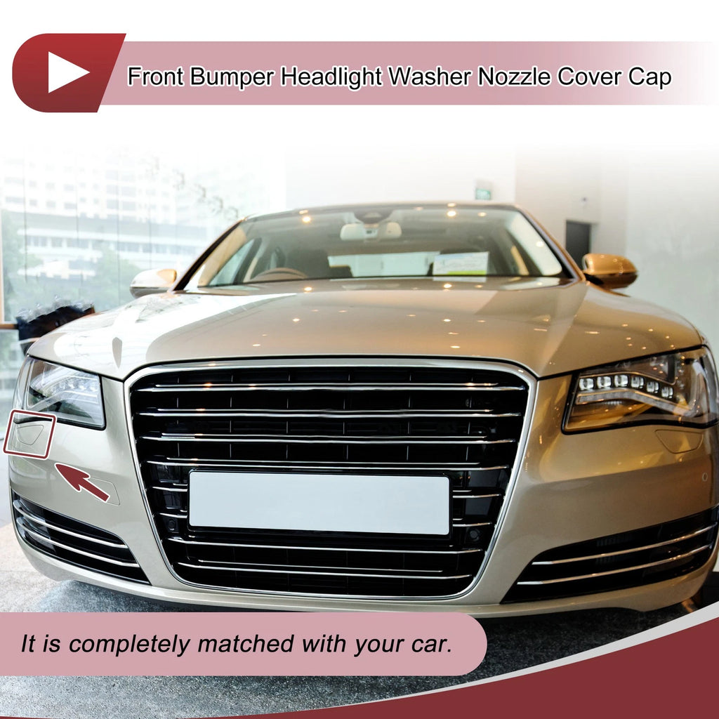 Front Right Washer Nozzle Cover Cap for Audi A8 (2009–2014) 4H0955450A Black