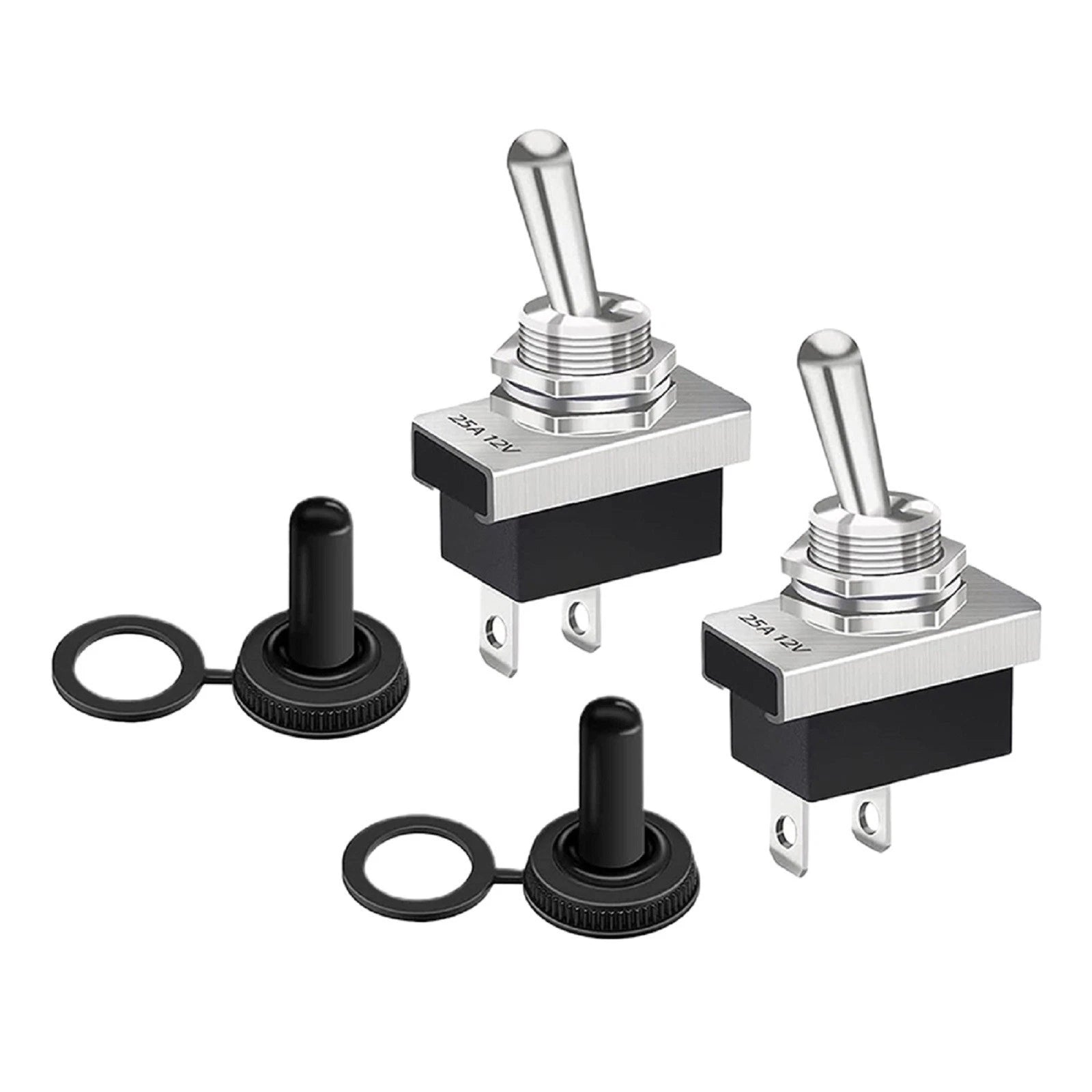 2X SPST On/Off Switch KN3 (D) 101 for Automotive (Waterproof Cap)