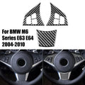 Pack of Three Six Series Carbon Fiber Steering Wheel Covers for BMW 6 Series