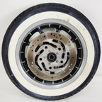 16x3" Front Wheel for Harley Touring (2002–2008) - Black 9 Spoke, Tire & Rotors