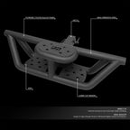 2" Receiver Rear Bumper Guard for Pickup SUV (J2)