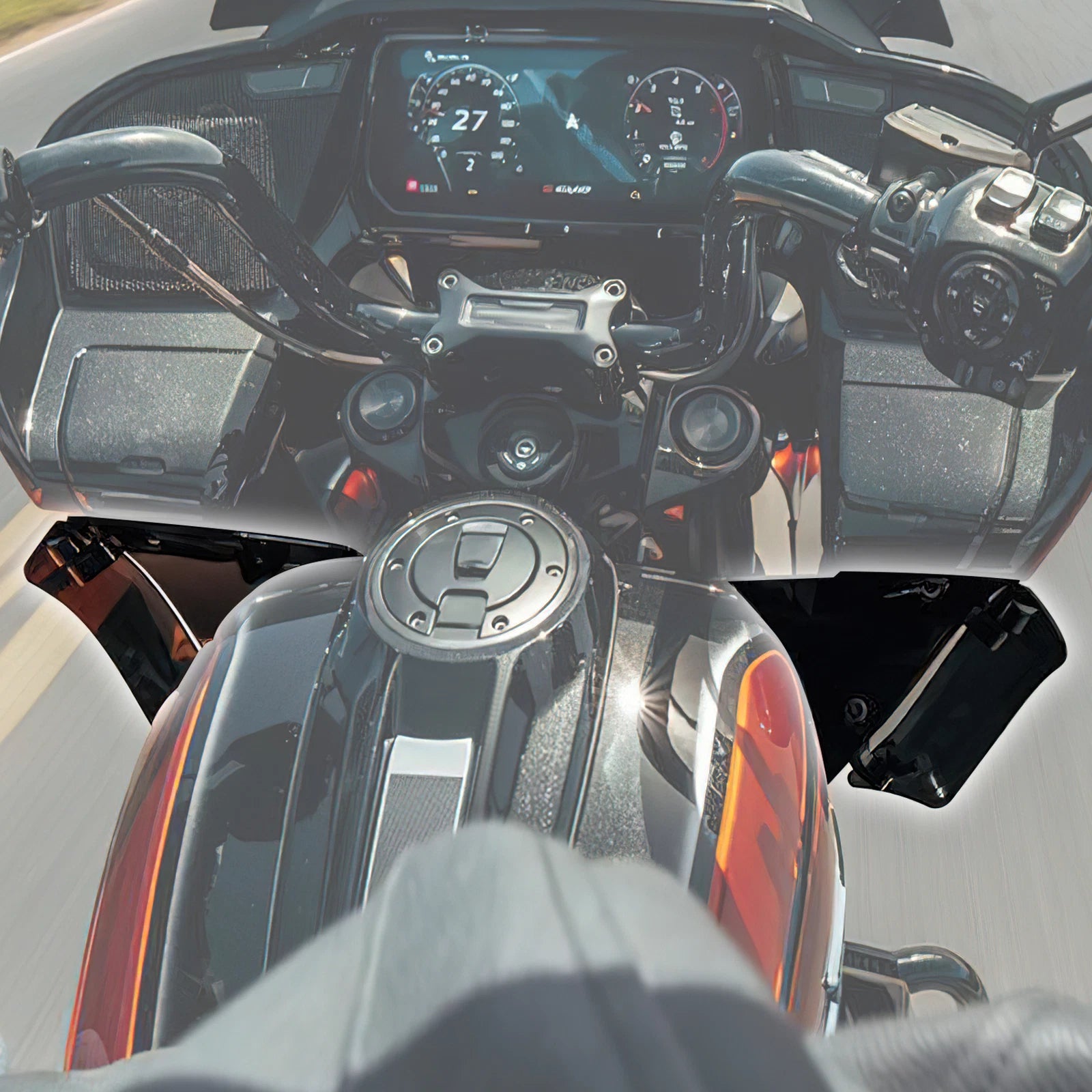 Side Wings Wind Air Deflector Fairing for Harley Touring CVO Road Glide (2023–2025)